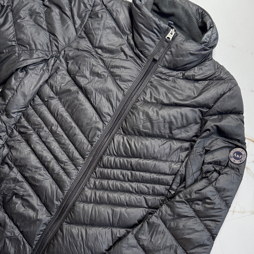 Abercrombie & Fitch Jacket Sz Small Black Down Insulated Puffer Nylon Packable
